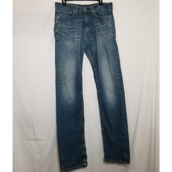 Levis 505 Jeans Men's Blue Stonewash Straight Regular Fit Size 34W X 36L - Picture 1 of 15